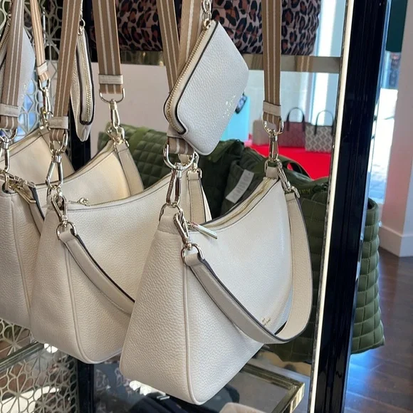 Kate Spade Rosie Shoulder Bag With Tech Attachment AirPod 
Parchment 
NWT - Picture 4 of 16